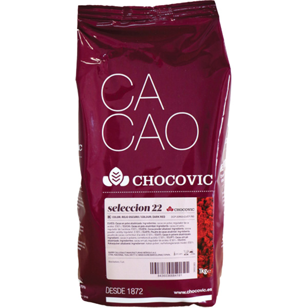  Foto: Chocovic - Cacao in polvere  alcalinizzato rosso scuro 1kg