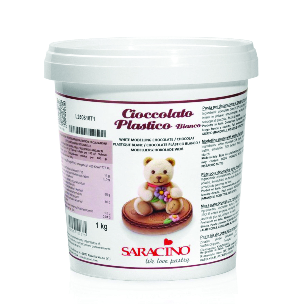  Foto: Saracino cioccolato plastico bianco 1 kg