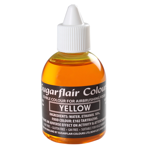  Foto: SUGARFLAIR - Colorante per aerografo giallo 60 ml. SCAD. 2025