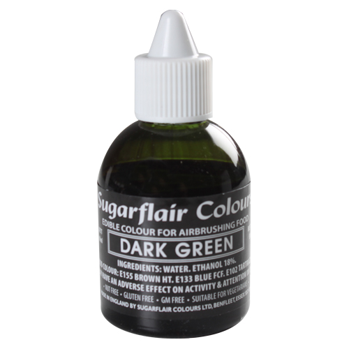  Foto: SUGARFLAIR - Colorante per aerografo verde scuro 60 ml.