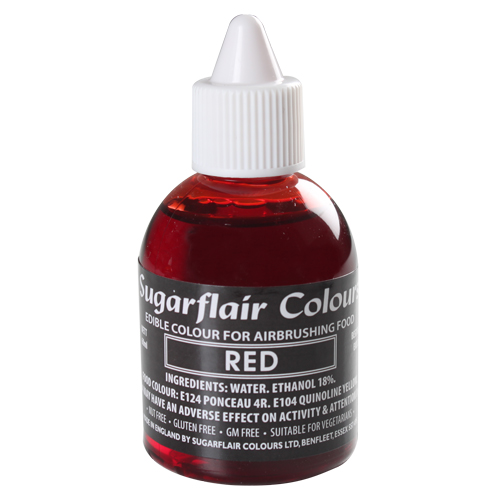  Foto: SUGARFLAIR - Colorante per aerografo rosso 60 ml. SCAD.12/2026