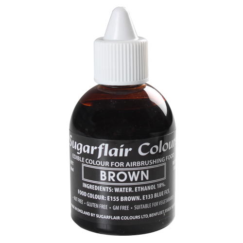  Foto: SUGARFLAIR - Colorante per aerografo marrone 60 ml.