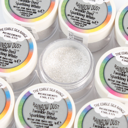  Foto: RD Edible Silk Range - Twinkle Dust - Sparkling White -3g-