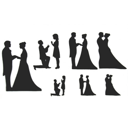  Foto: Patchwork Cutter Wedding Silhouette Set