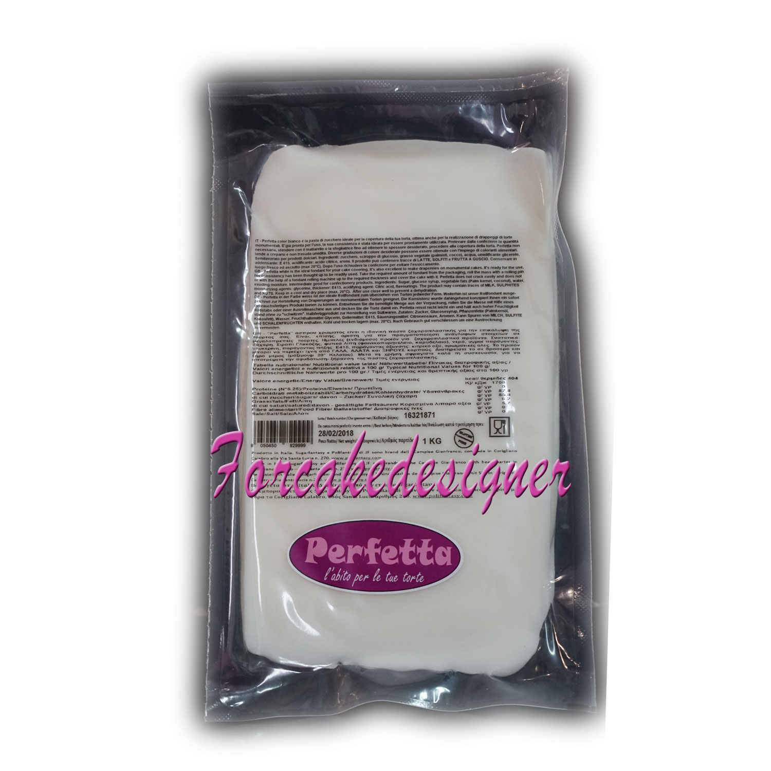  Foto: Sugarfantasy Perfetta - Pasta di Zucchero Bianca 1kg