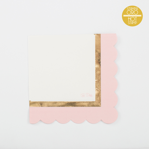  Foto: Tovaglioli smerlo baby chic rosa 3 veli 33x33 cm - cf.16