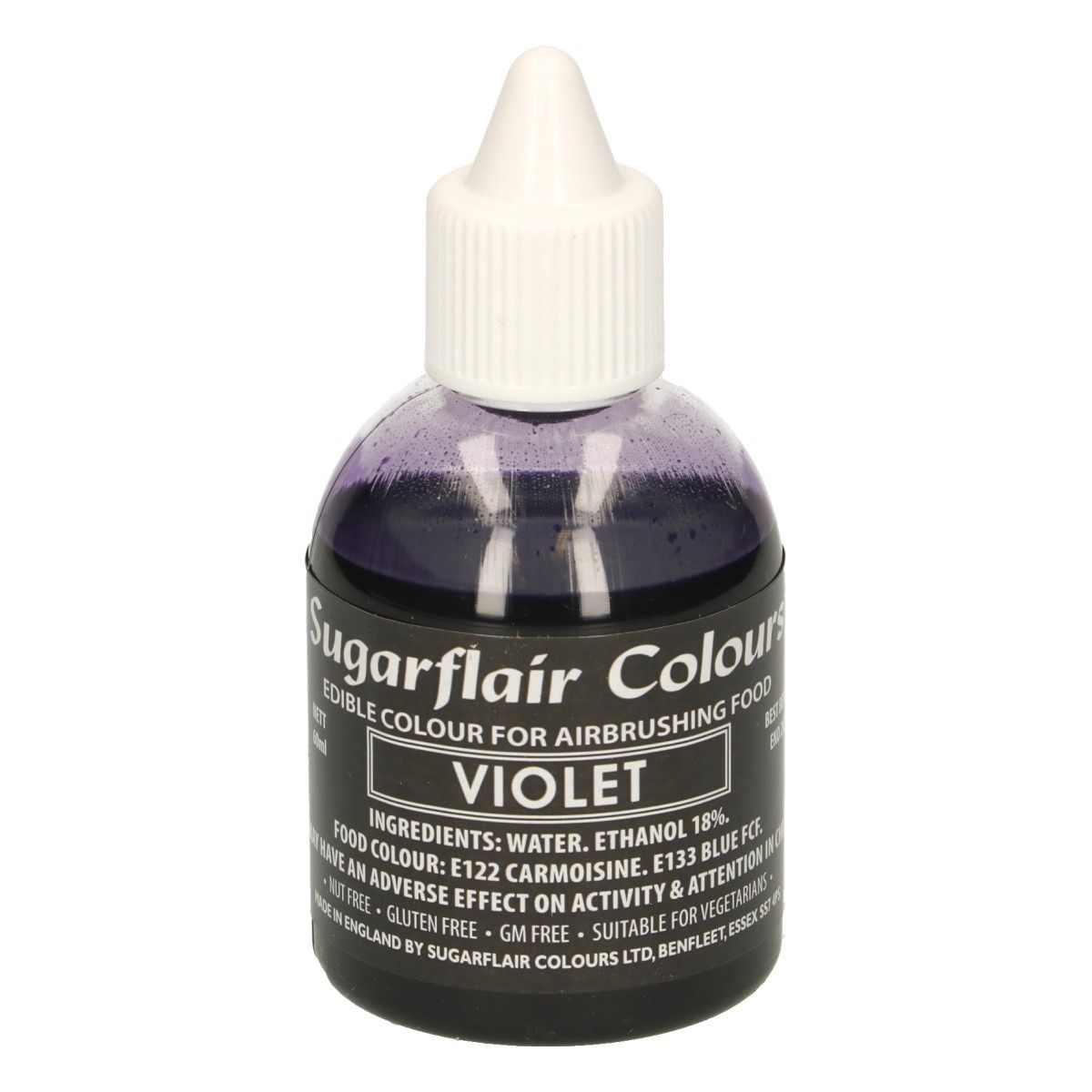 Foto: Sugarflair Airbrush Colouring -Violet- 60ml scad.12/2024