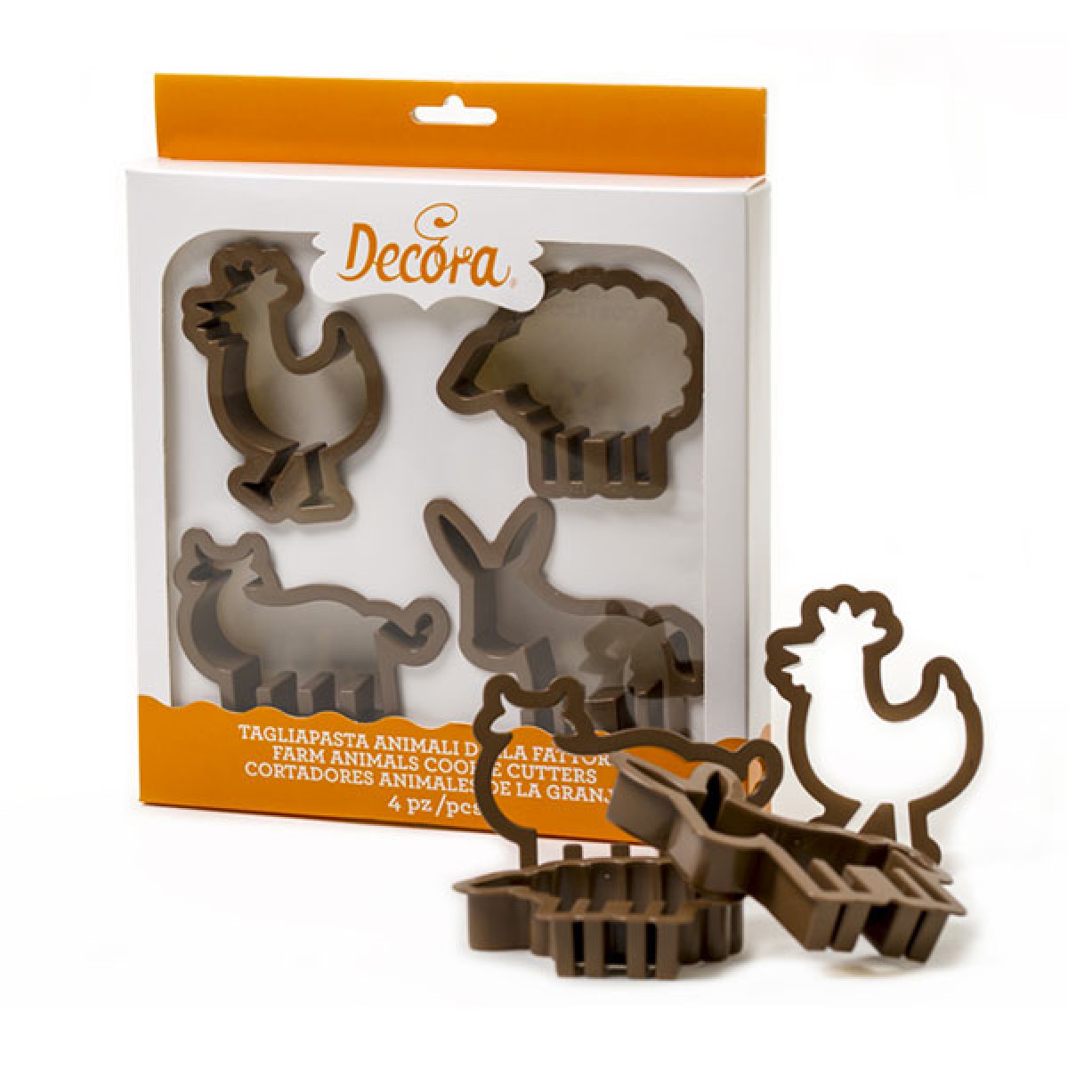  Foto: Decora Set Tagliapasta Animali della Fattoria 4 Pezzi