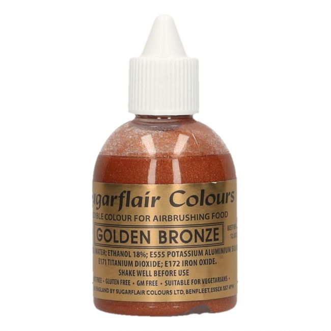  Foto: SUGARFLAIR COLORANTE PER AEROGRAFO -BRONZO DORATO- 60ML