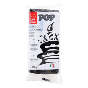  Foto: Modecor Pasta Zucchero Pop Nero 1 kg