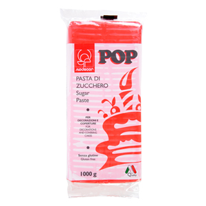  Foto: Modecor Pasta Zucchero Pop rosso fuoco 1 kg