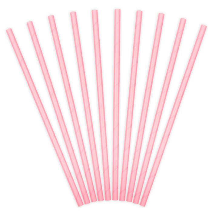  Foto: PARTYDECO cannucce di carta LIGHT PINK PK/10