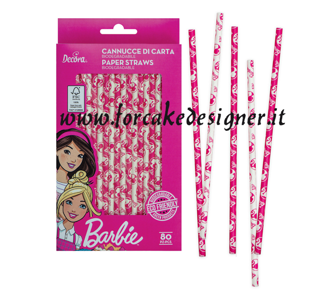  Foto: Decora - Cannucce Barbie 80 pz