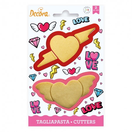  Foto: Decora SET 2 TAGLIAPASTA LOVE IN PLASTICA