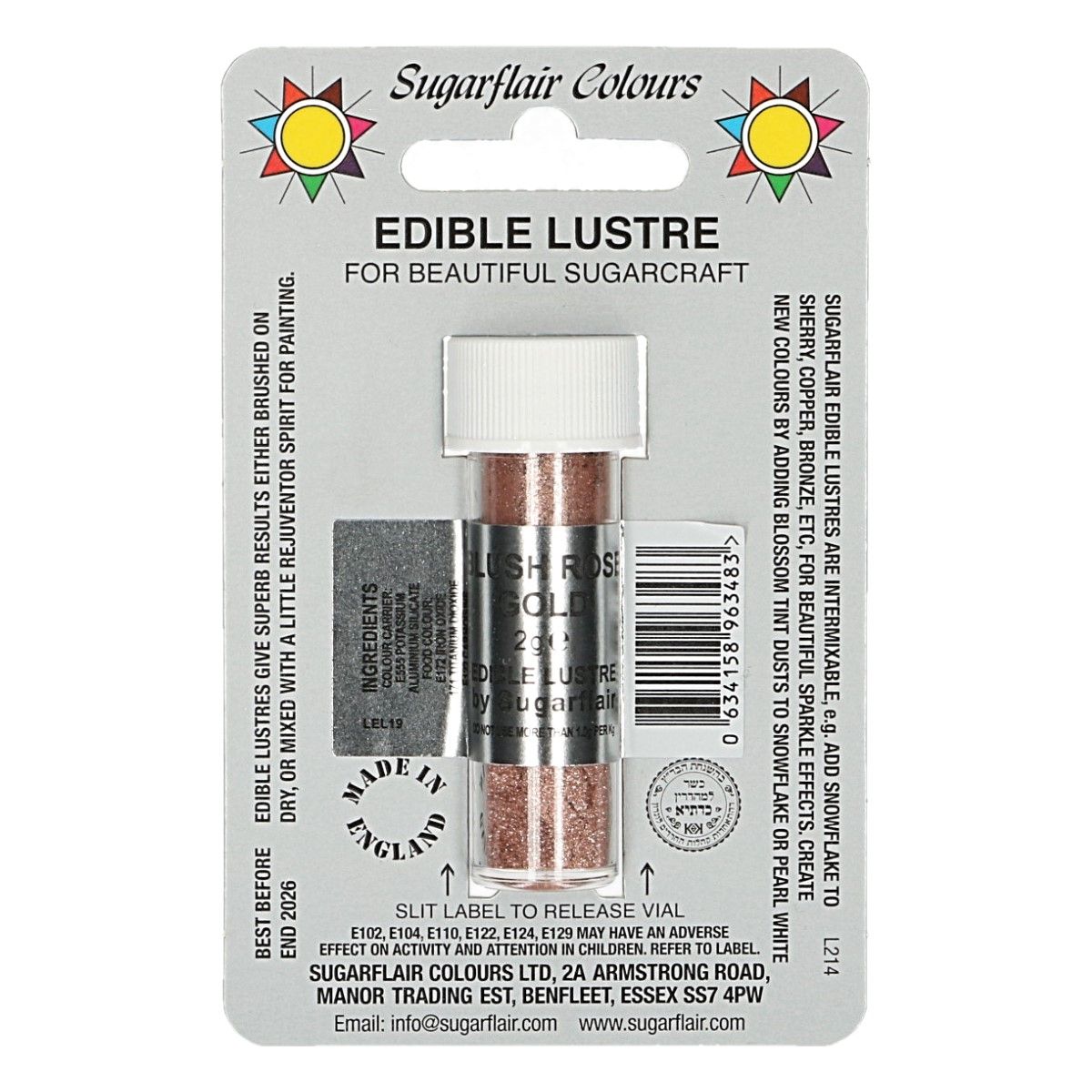  Foto: SUGARFLAIR EDIBLE LUSTRE BLUSH ORO ROSA 2G