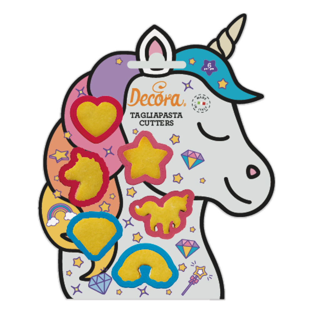  Foto: Decora - set tagliapasta mini unicorno pz.6