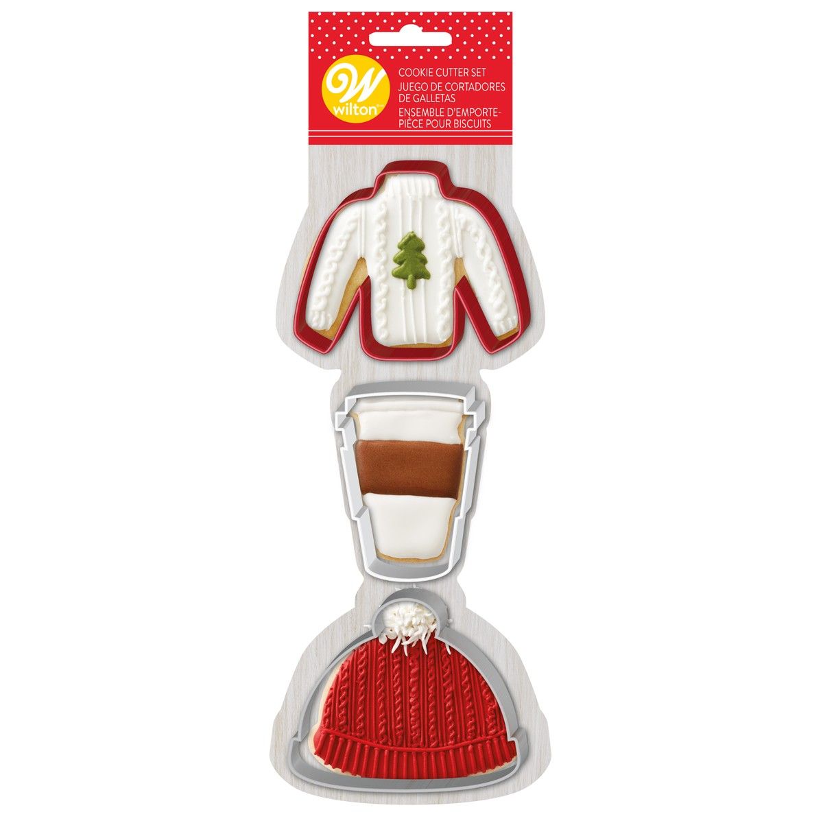  Foto: WILTON COOKIE CUTTER SET SWEATER/HAT/LATTE