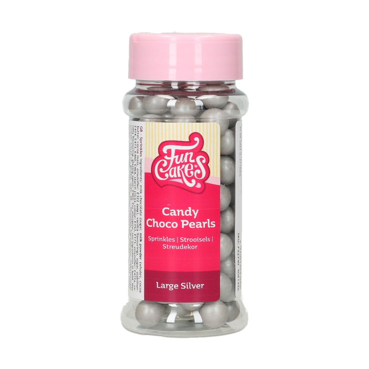  Foto: FUNCAKES - perle di cioccolato Candy LARGE silver 70 G