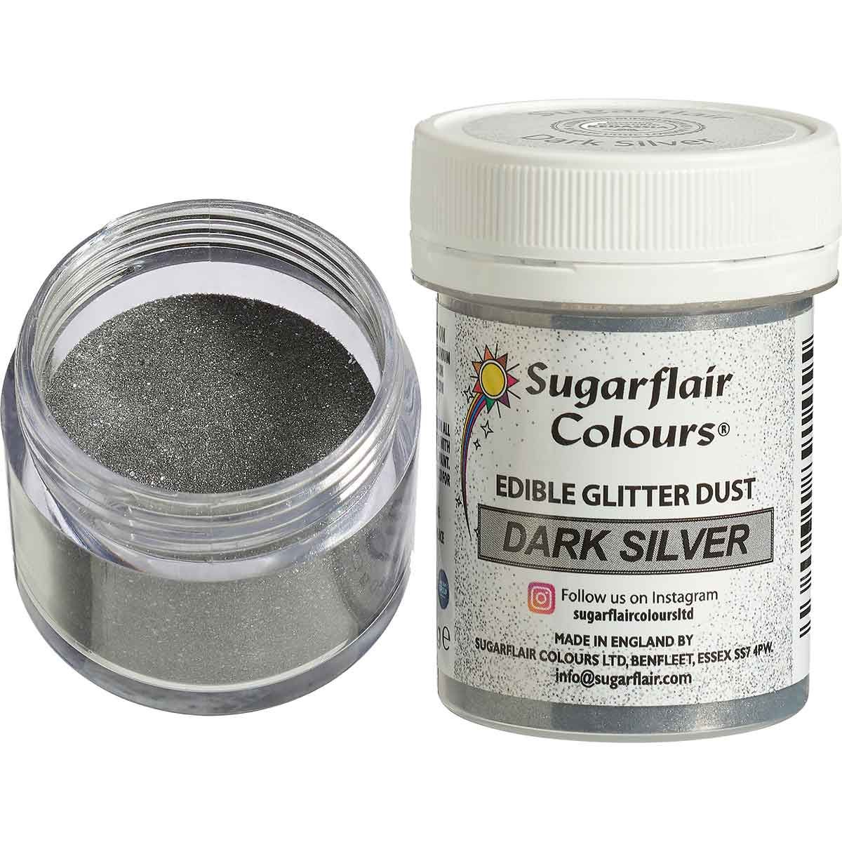  Foto: SUGARFLAIR EDIBLE LUSTRE DARK SILVER, 10G