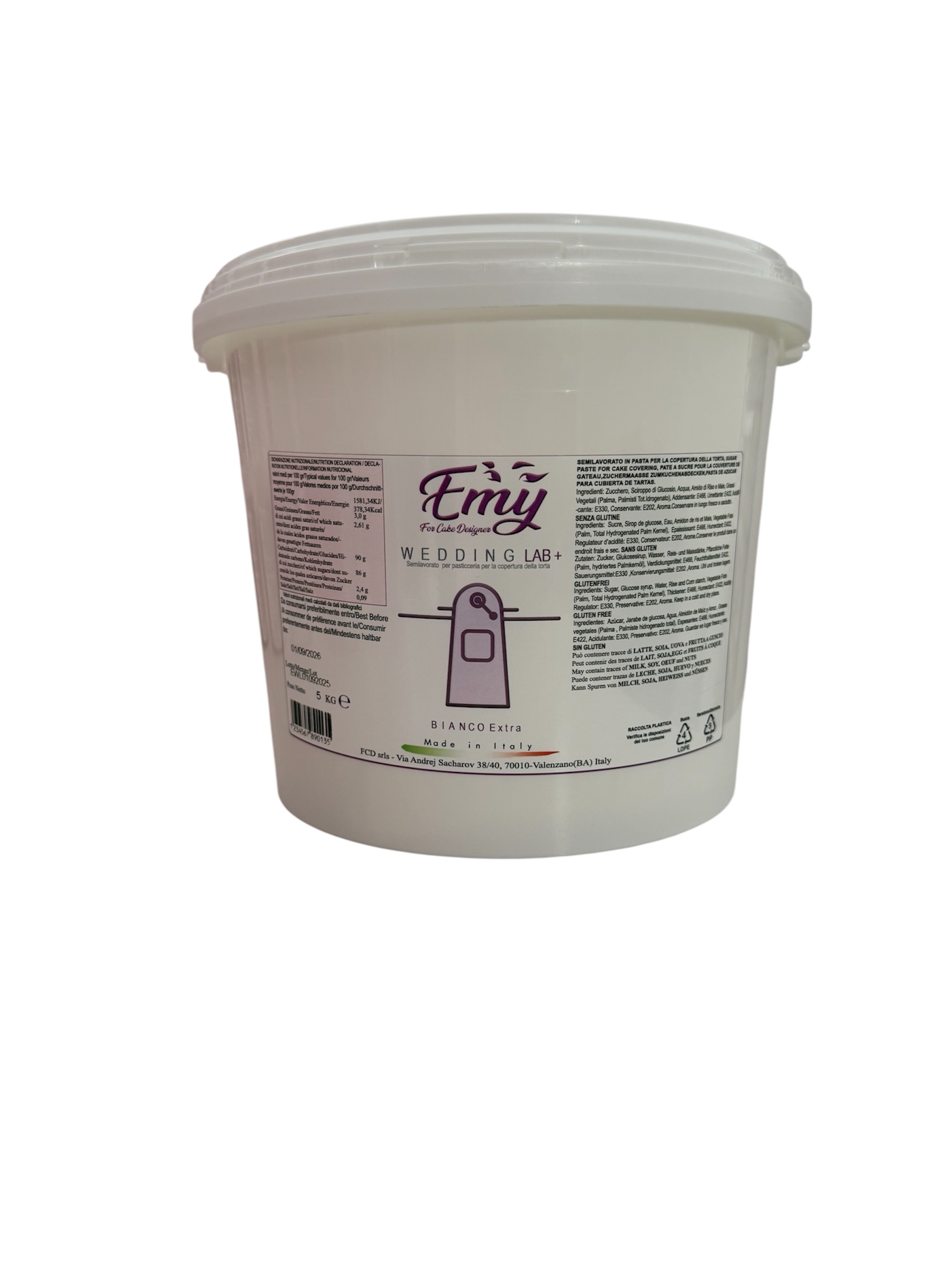  Foto: Emy Wedding LAB + 5 kg Max Perfomance Stabile fino a oltre i 25°C